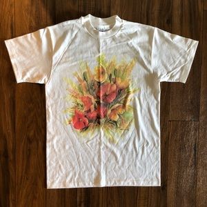 Vintage Floral Print Graphic Tee